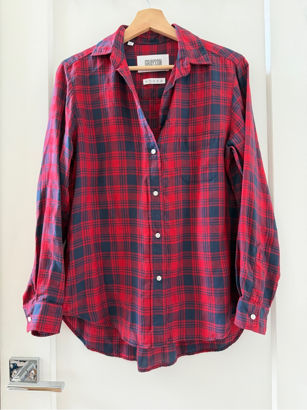 Grayson The Hero Shirt Liquid Flannel Classic Plaid Shirt Size 2 - Picture 3 of 9